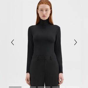 Theory turtleneck bodysuit in motion jersey